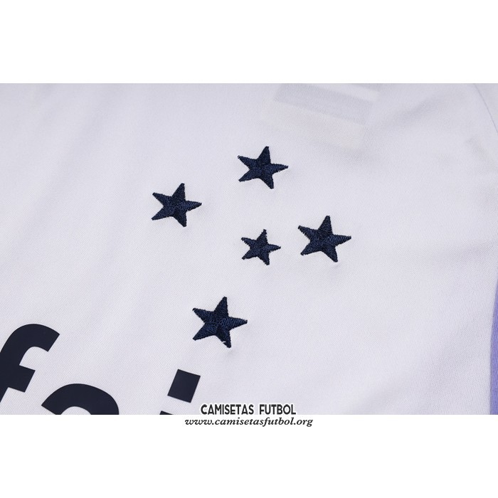 Chandal del Cruzeiro Manga Corta 2023/2024 Blanco - Pantalon Corto